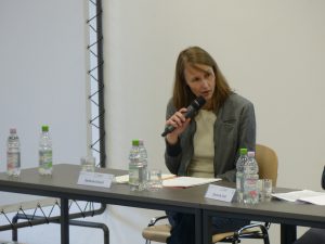 Stefanie Eckert during the panel talk