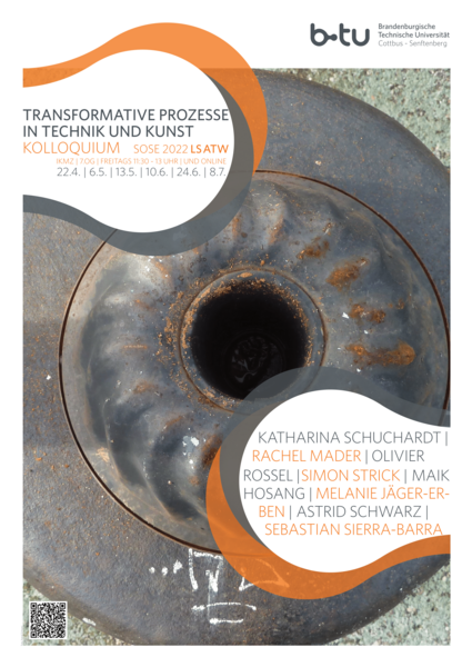 Plakat "Transormationsformatuve Prozesse in Technik und Kunst"